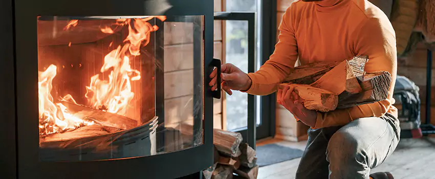 Residential Fireplace Ceramic Glass Installation in Dover Bay, BC