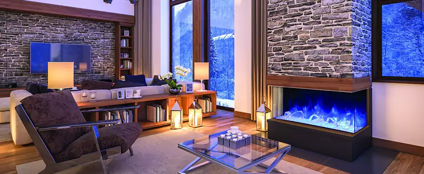 Dynamic Flame Color Fireplace Installation in Dover Bay, BC